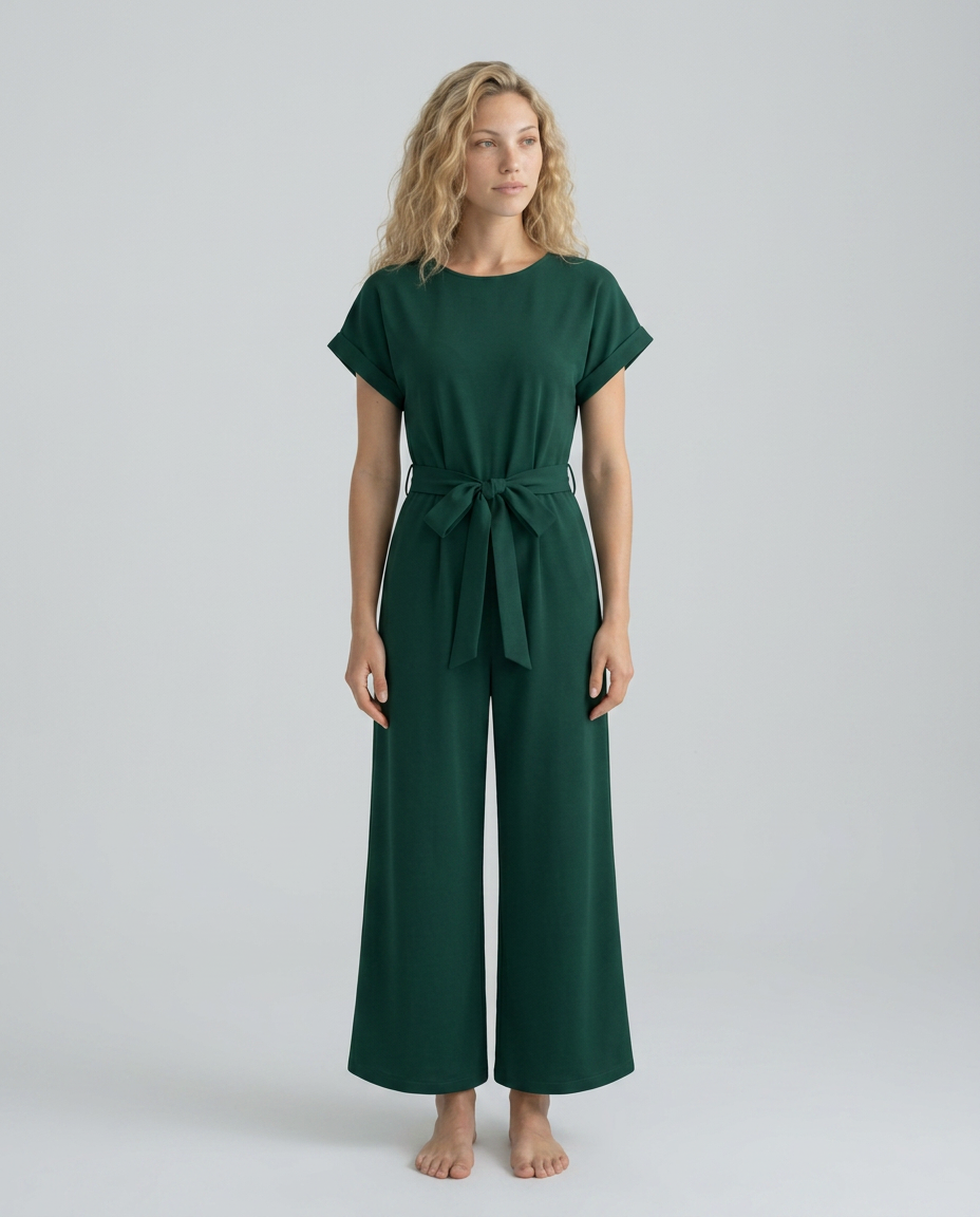 Carly | Wide-Leg Jumpsuit with Waist Belt