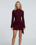 Addison | Mini Dress Long Sleeve with Side Tie Detail