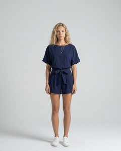 Erica | Playsuit with Waist Tie Belt