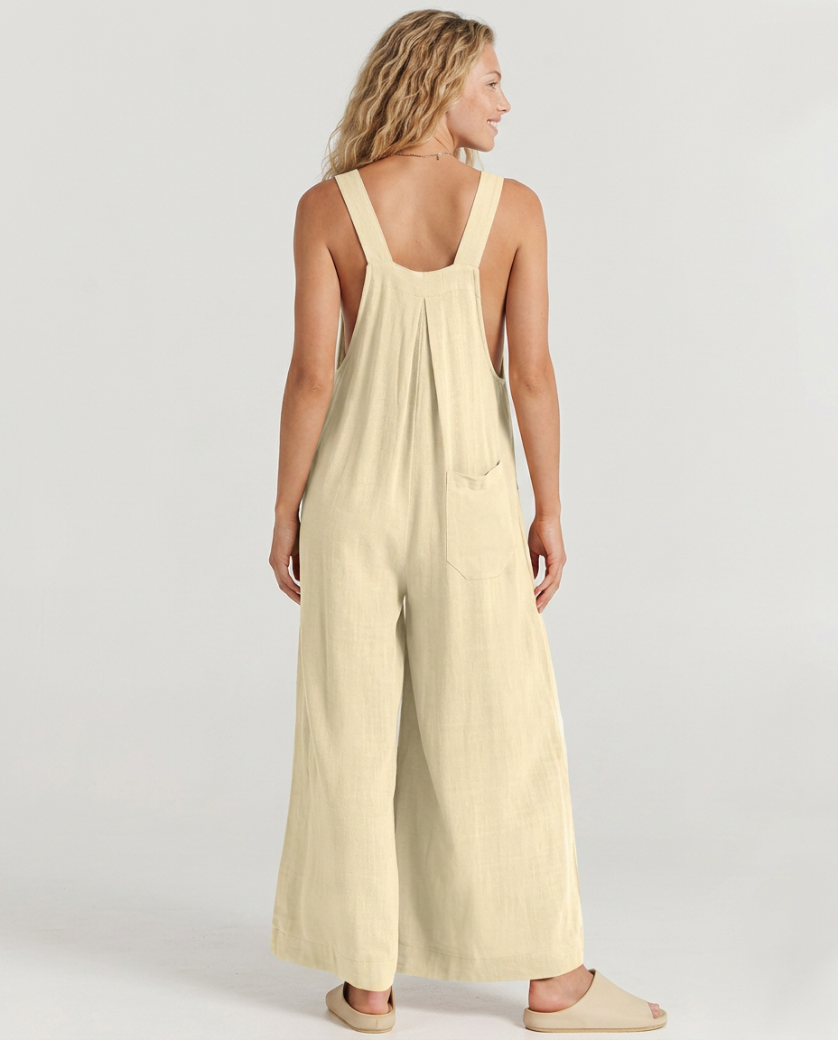 Denise | Wide-Leg Sleeveless Jumpsuit with Pockets