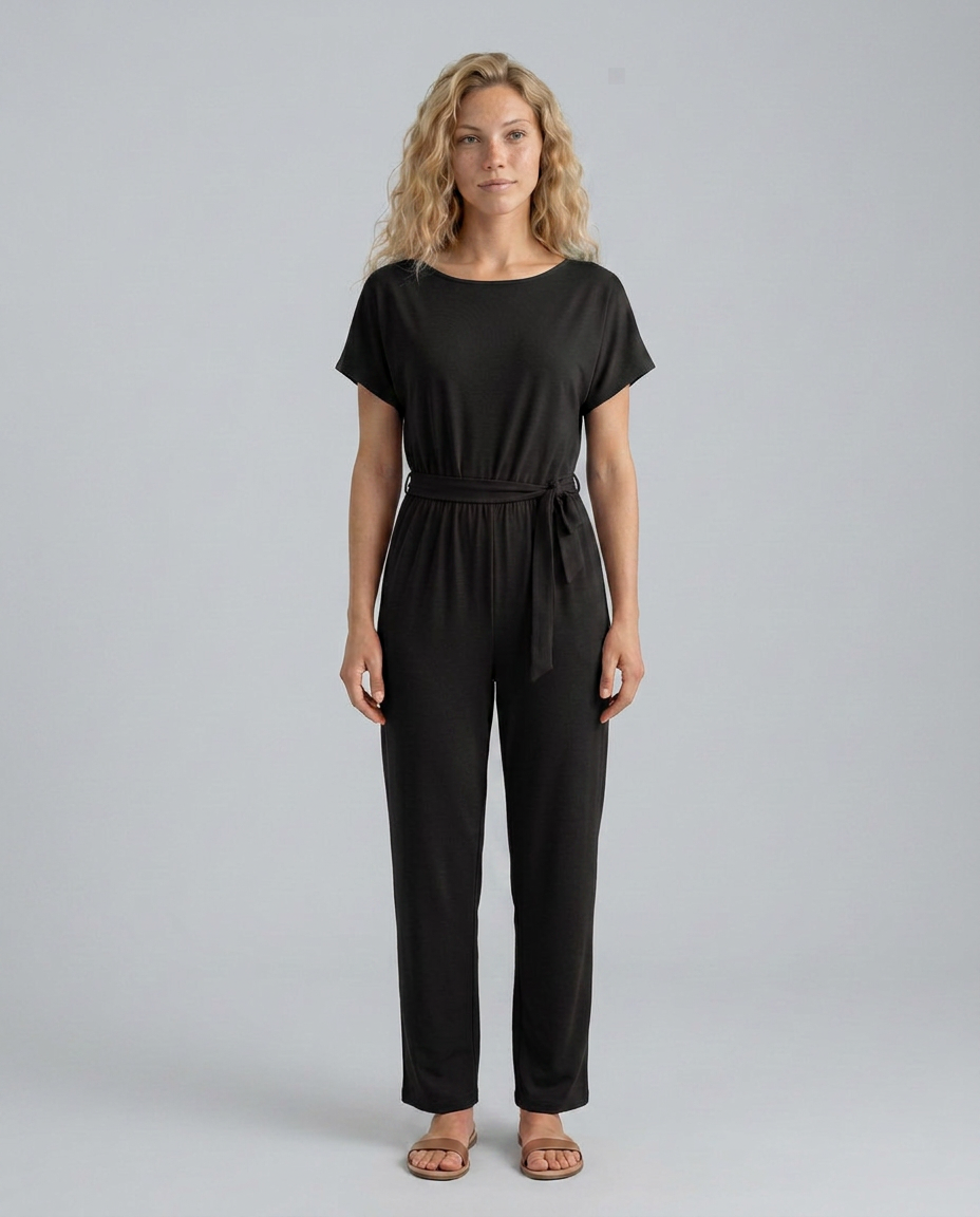 Eileen | Relaxed Jumpsuit with Waist Tie Belt