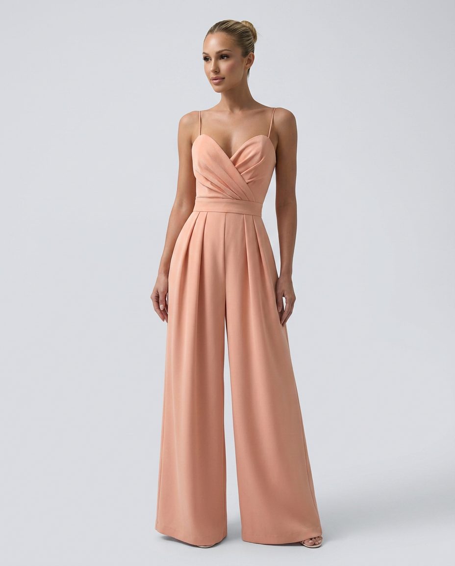 Alta | Wide-Leg Jumpsuit with Pleated Bodice