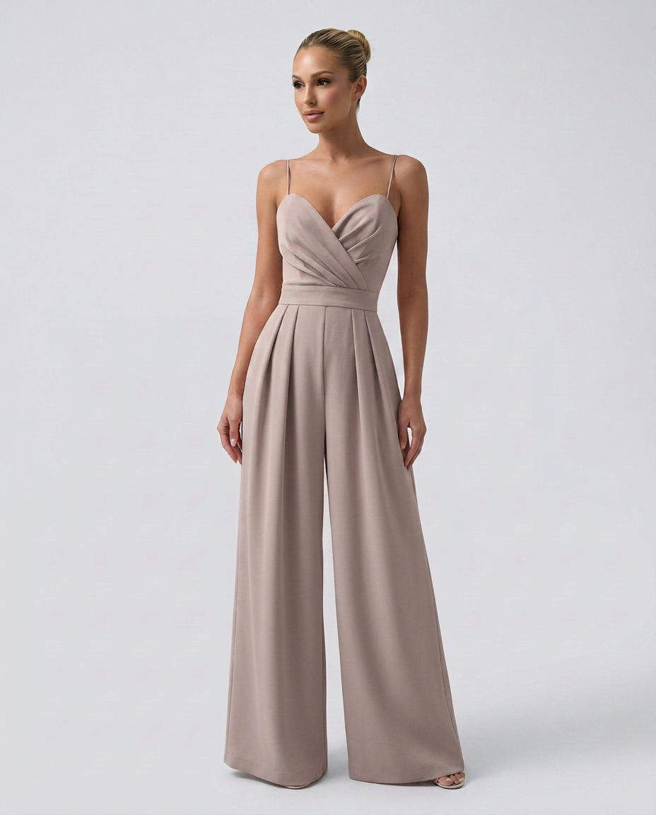 Alta | Wide-Leg Jumpsuit with Pleated Bodice