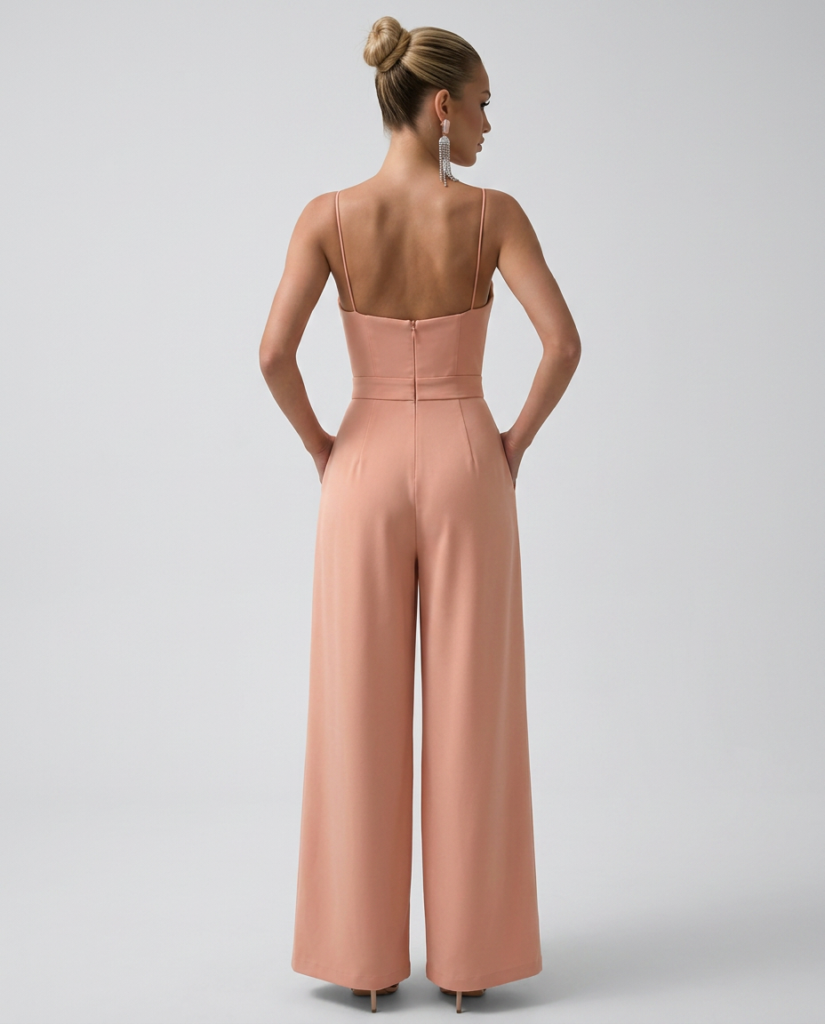 Alta | Wide-Leg Jumpsuit with Pleated Bodice