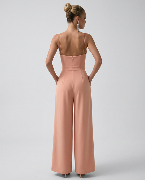 Alta | Wide-Leg Jumpsuit with Pleated Bodice