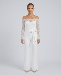 Jodi | Lace Off-Shoulder Jumpsuit with Straight-Leg Fit