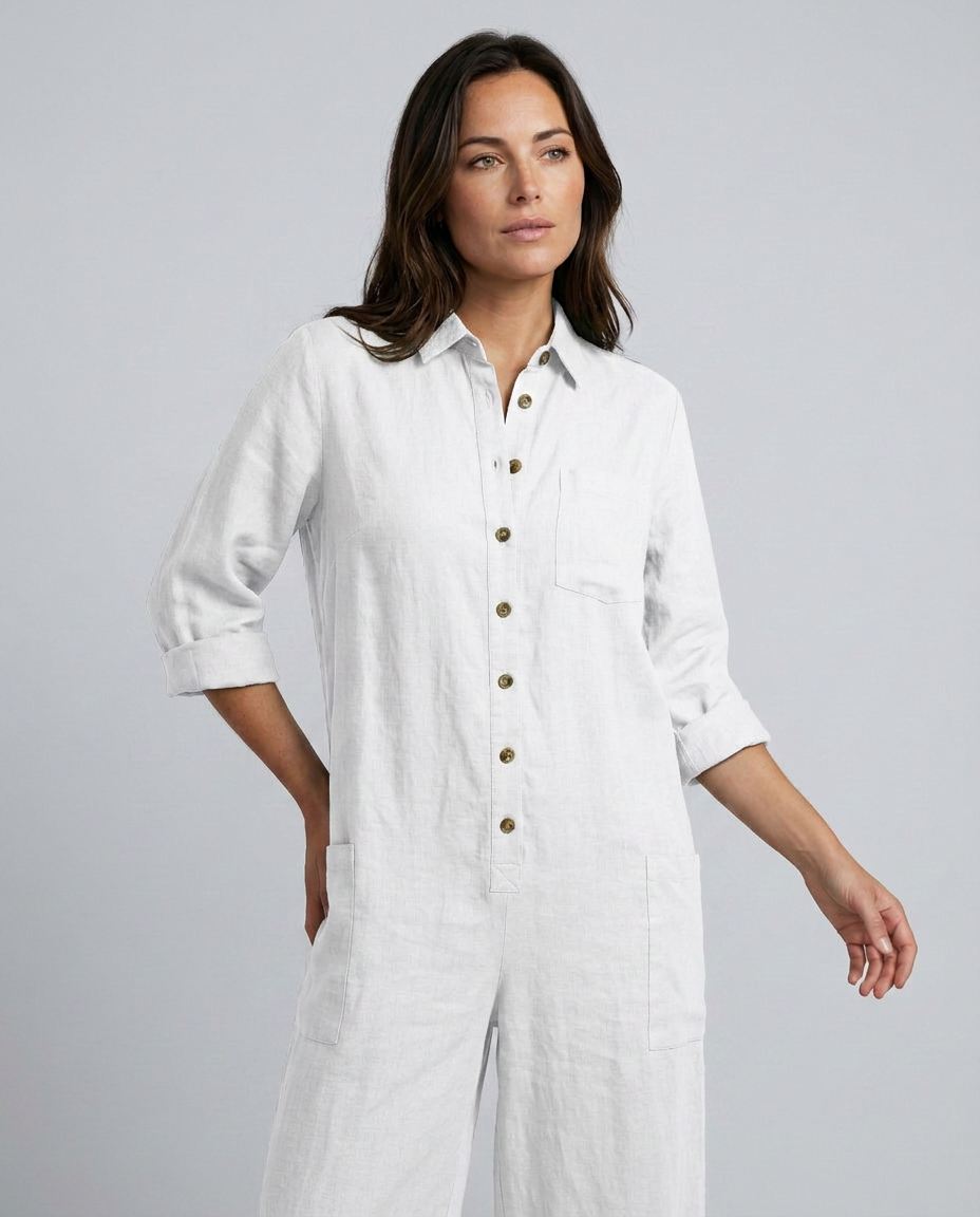 Erika | Boho Jumpsuit with Button Front