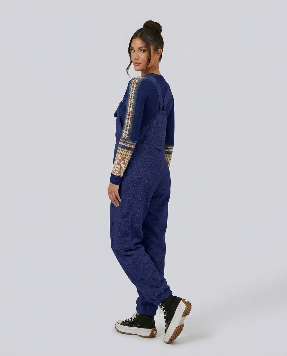 Emilia | Fleece Jumpsuit with Zip Pockets