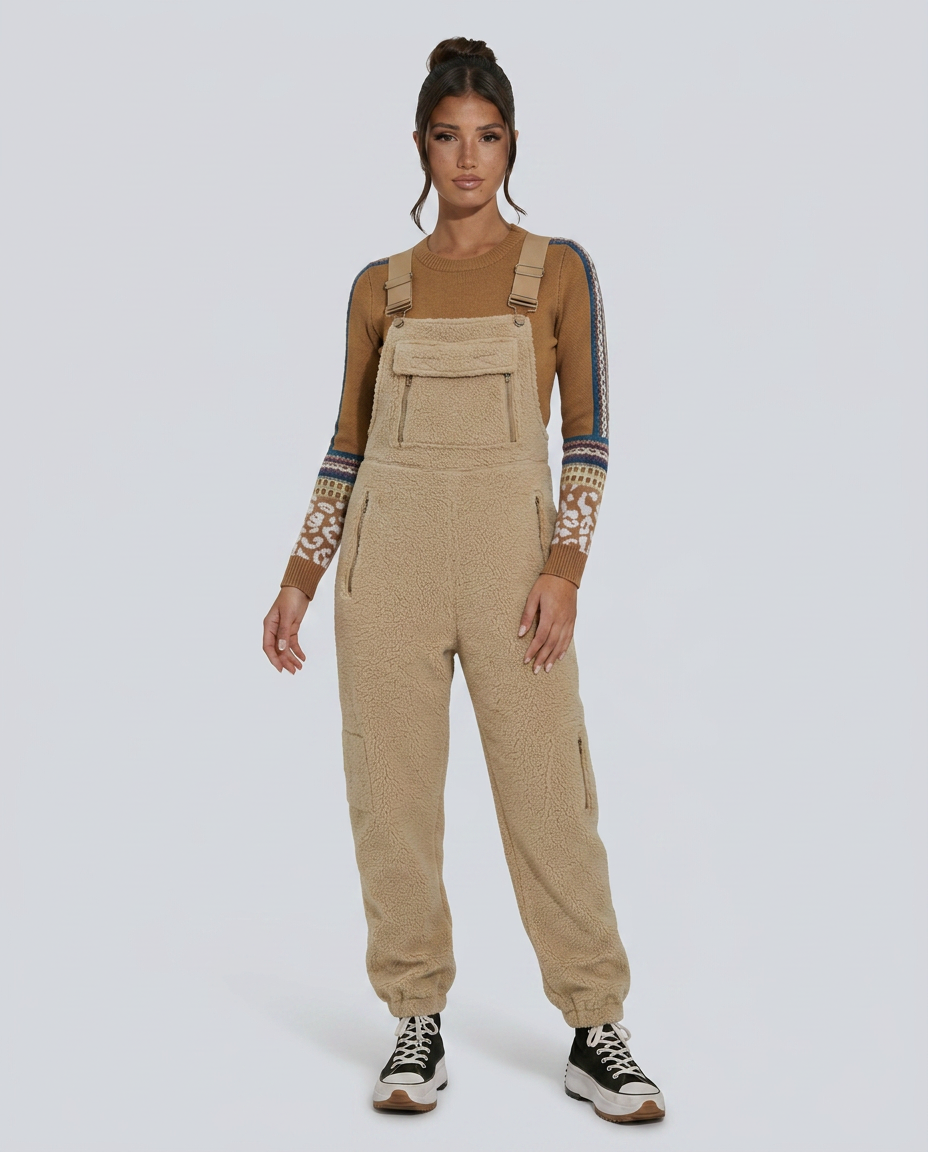 Emilia | Fleece Jumpsuit with Zip Pockets