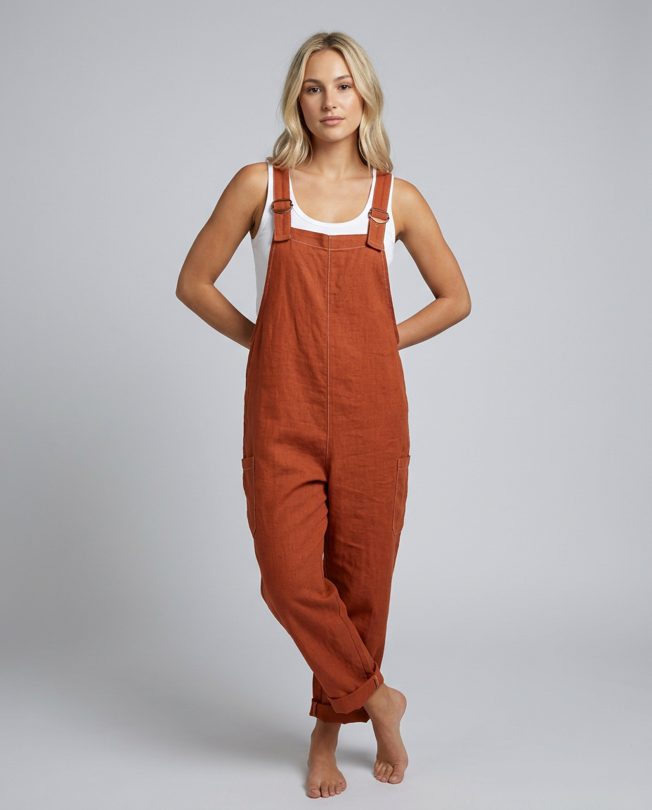 Coleen | Wide-Leg Jumpsuit with Adjustable Buckle Straps