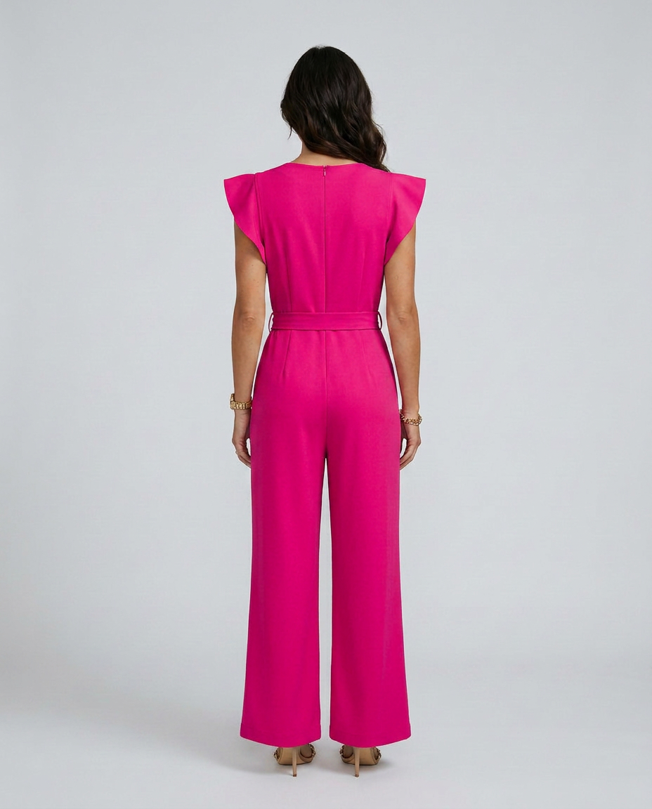 Paige | Wide-Leg Jumpsuit with Ruffle Sleeves