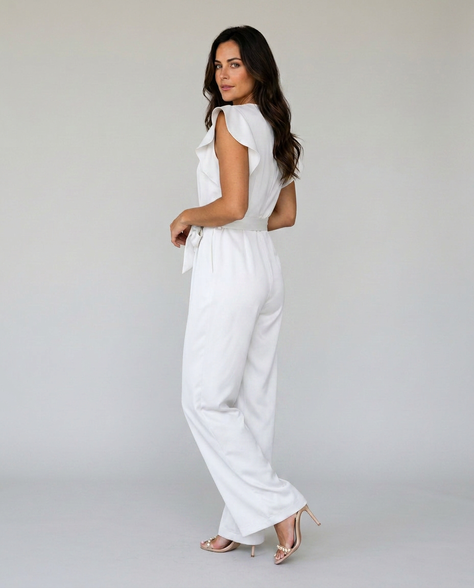 Paige | Wide-Leg Jumpsuit with Ruffle Sleeves