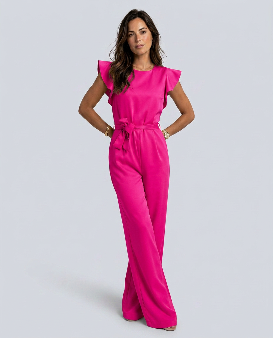 Paige | Wide-Leg Jumpsuit with Ruffle Sleeves