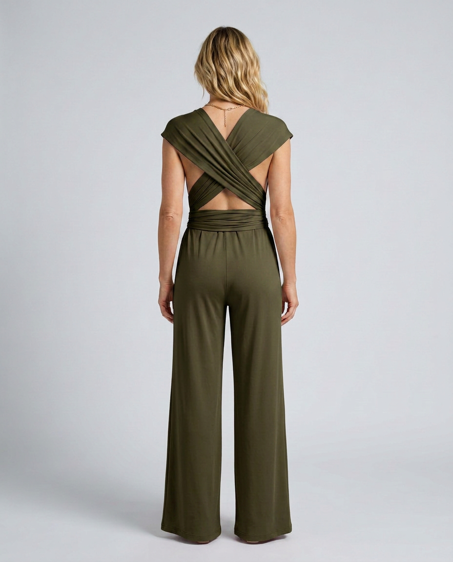Karin | Wide-Leg Jumpsuit with Wrap Back