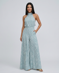 Ellen | Printed Wide-Leg Jumpsuit with Halter Neck