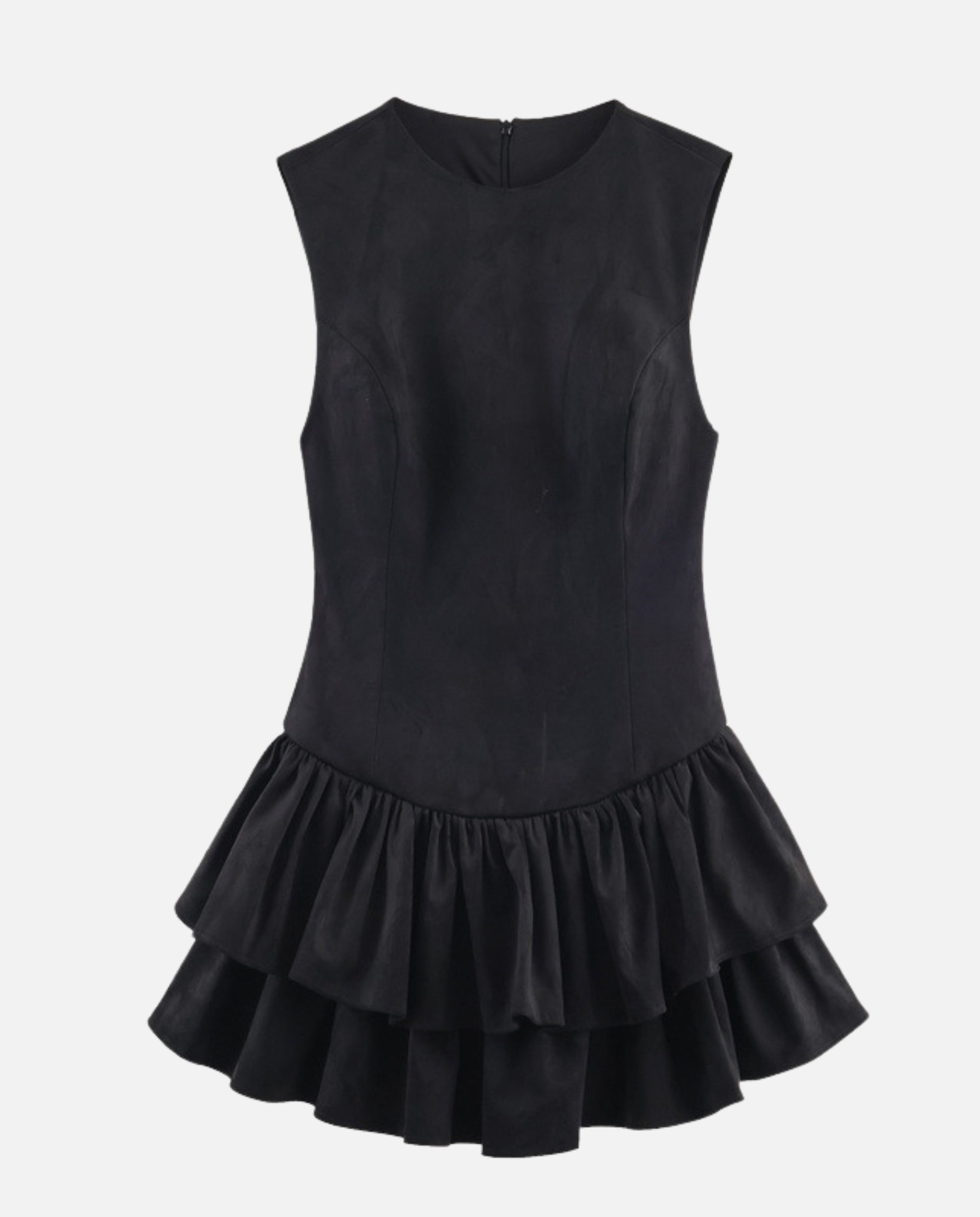 Skylar | Ruffled Mini Dress with Zipper Back