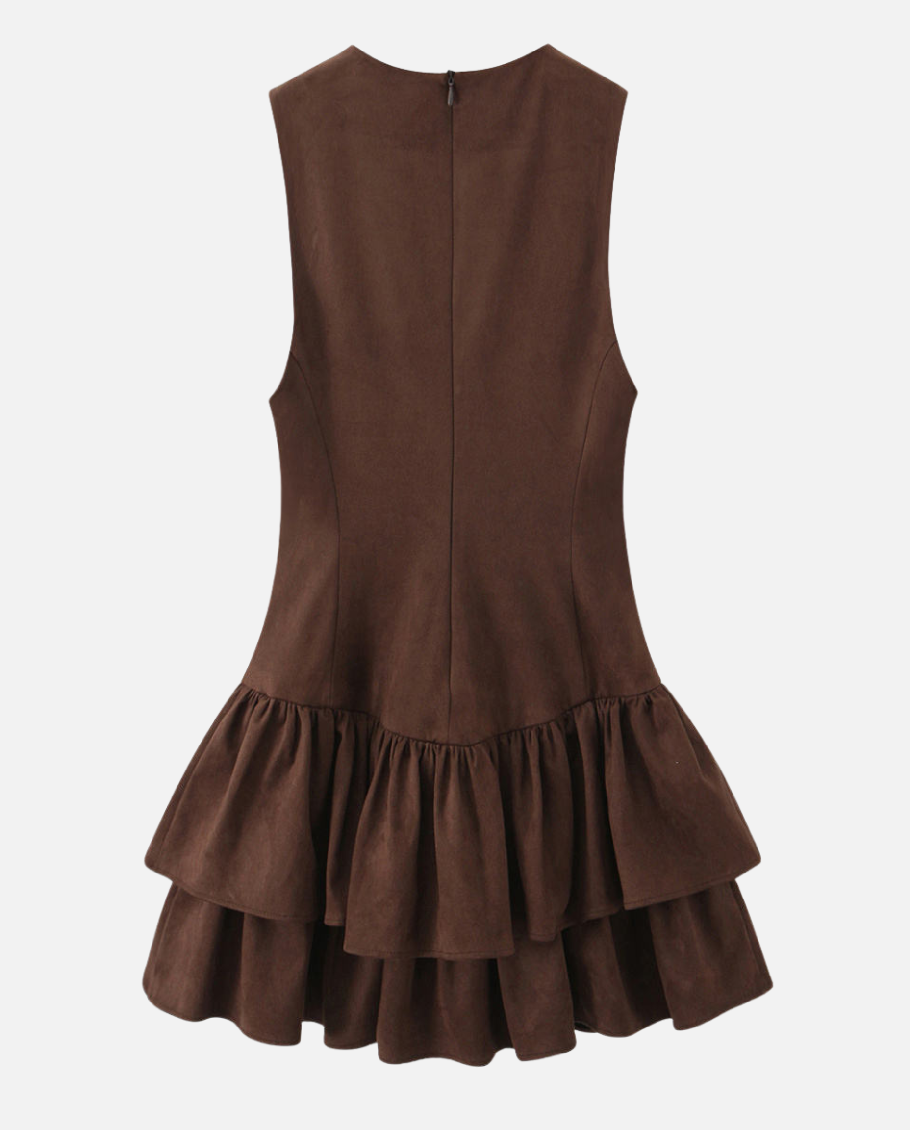 Skylar | Ruffled Mini Dress with Zipper Back