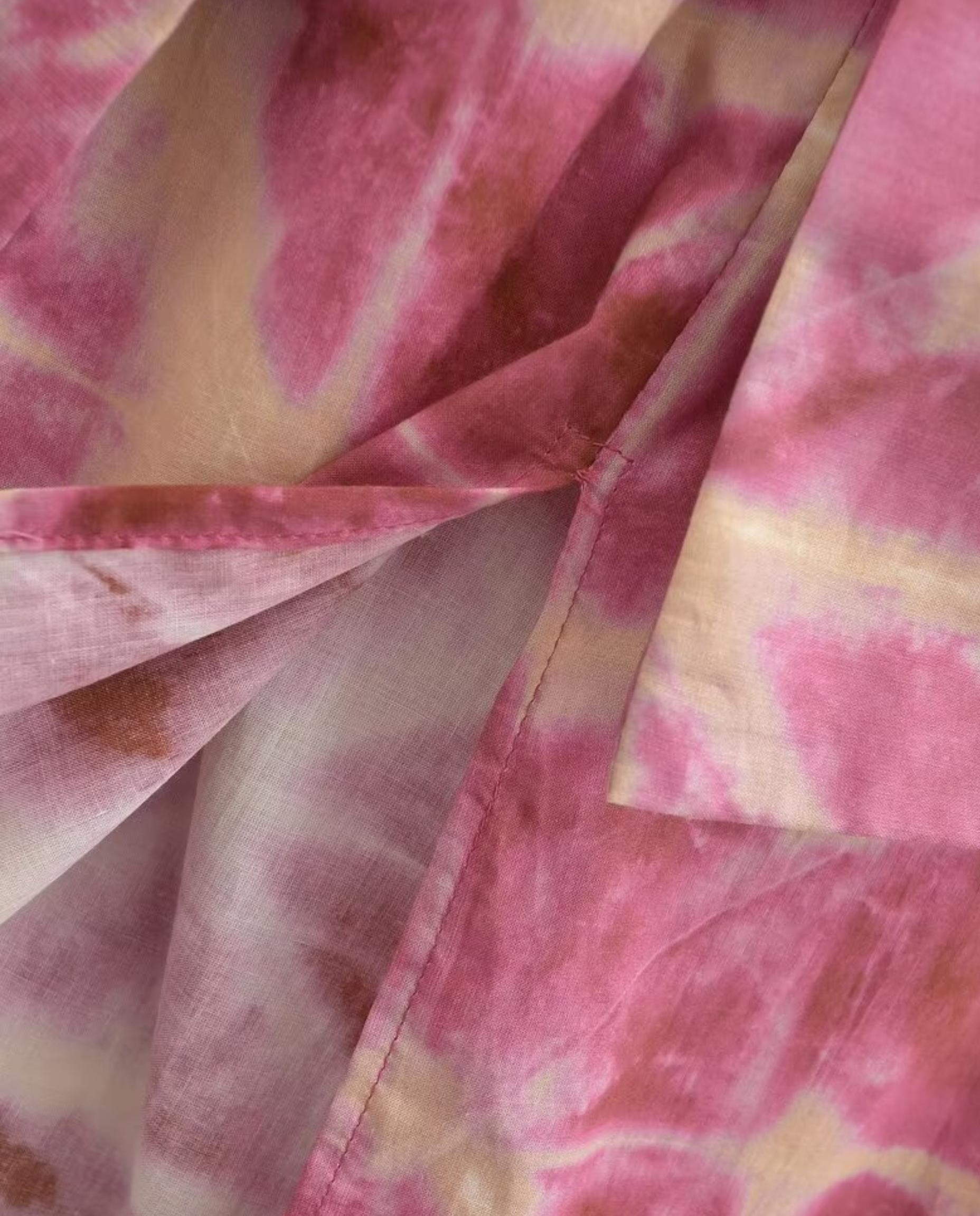 Brooklyn | Tie & Dye Draped Midi Dress with Front Knot