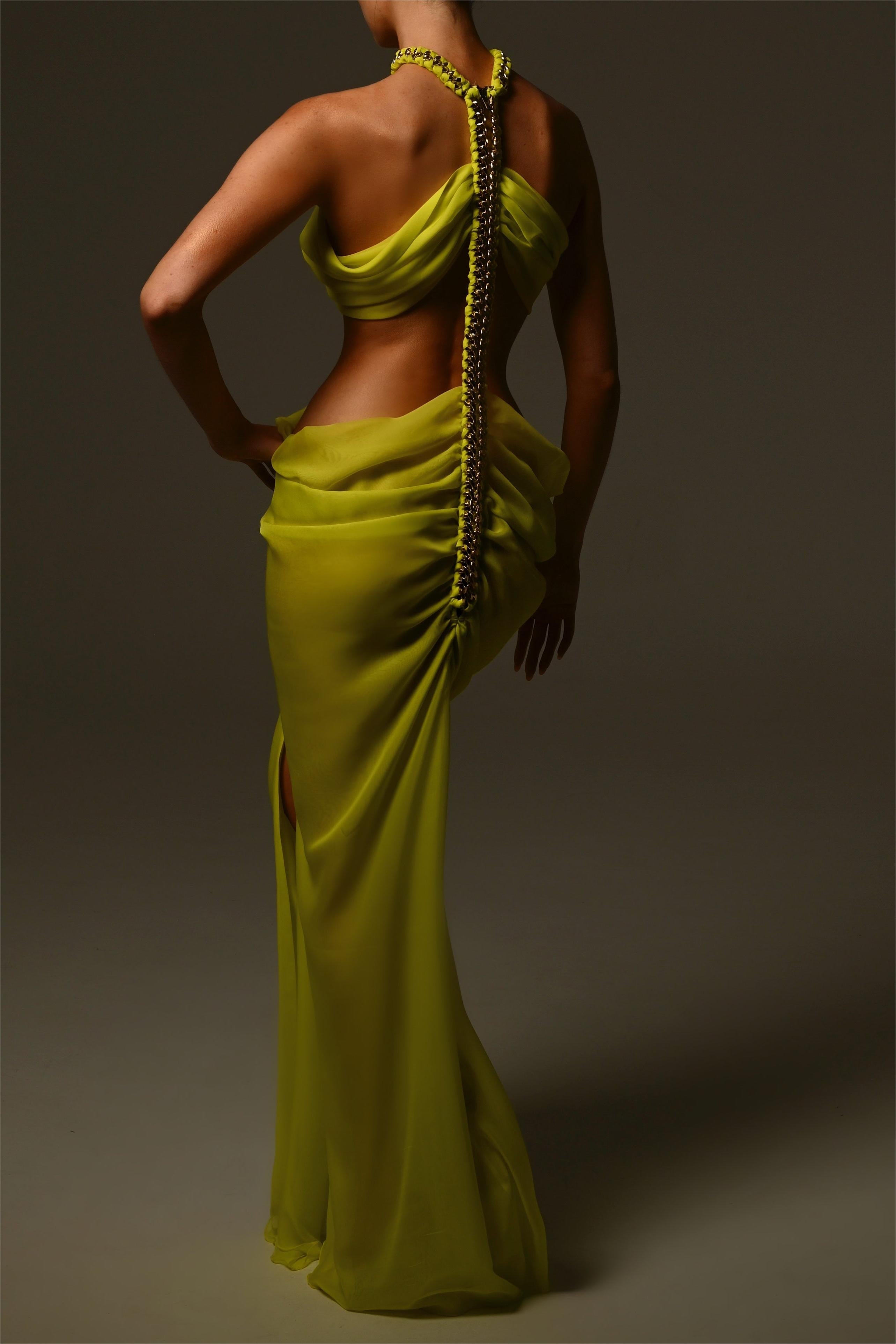 Maeve | Halter Neck Cut-Out Split Midi Dress