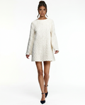 Vicki | Textured Mini Dress with Bow Back Detail