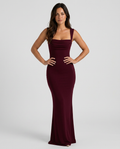 Serena | Bordeaux Maxi Dress