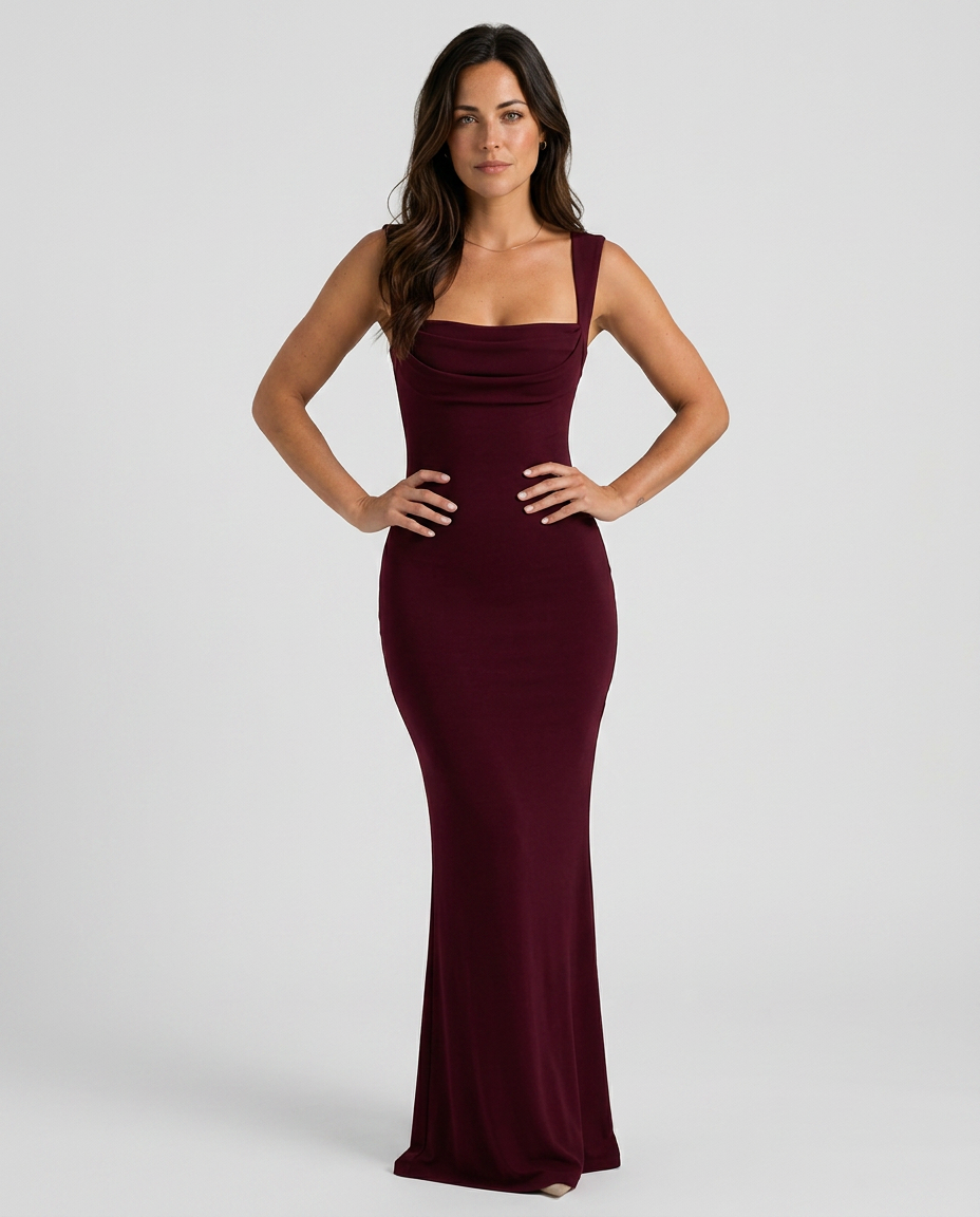 Serena | Bordeaux Maxi Dress
