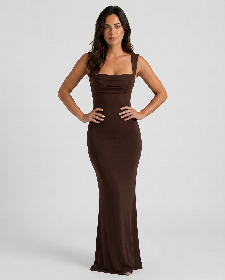 Serena | Bordeaux Maxi Dress