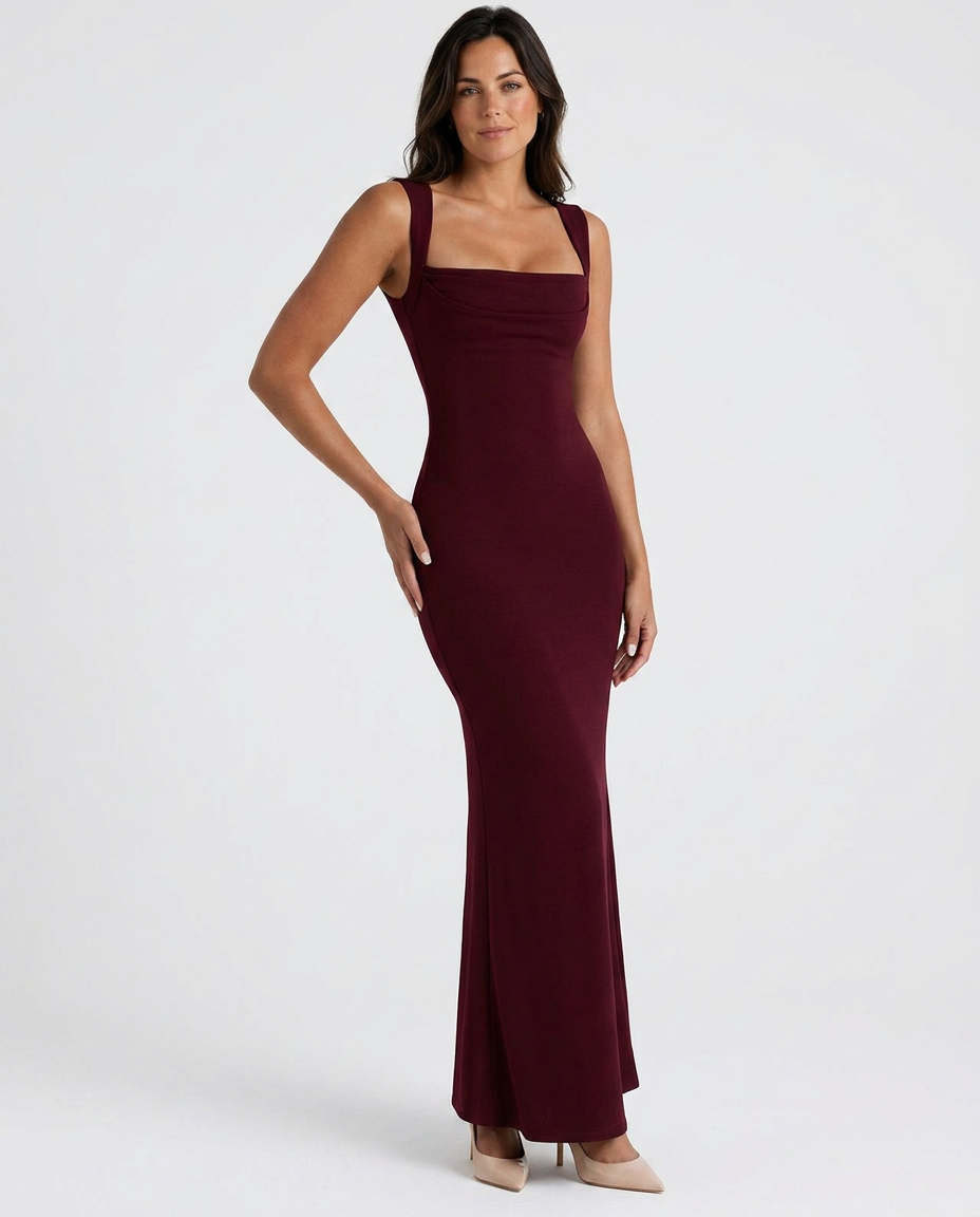 Serena | Bordeaux Maxi Dress