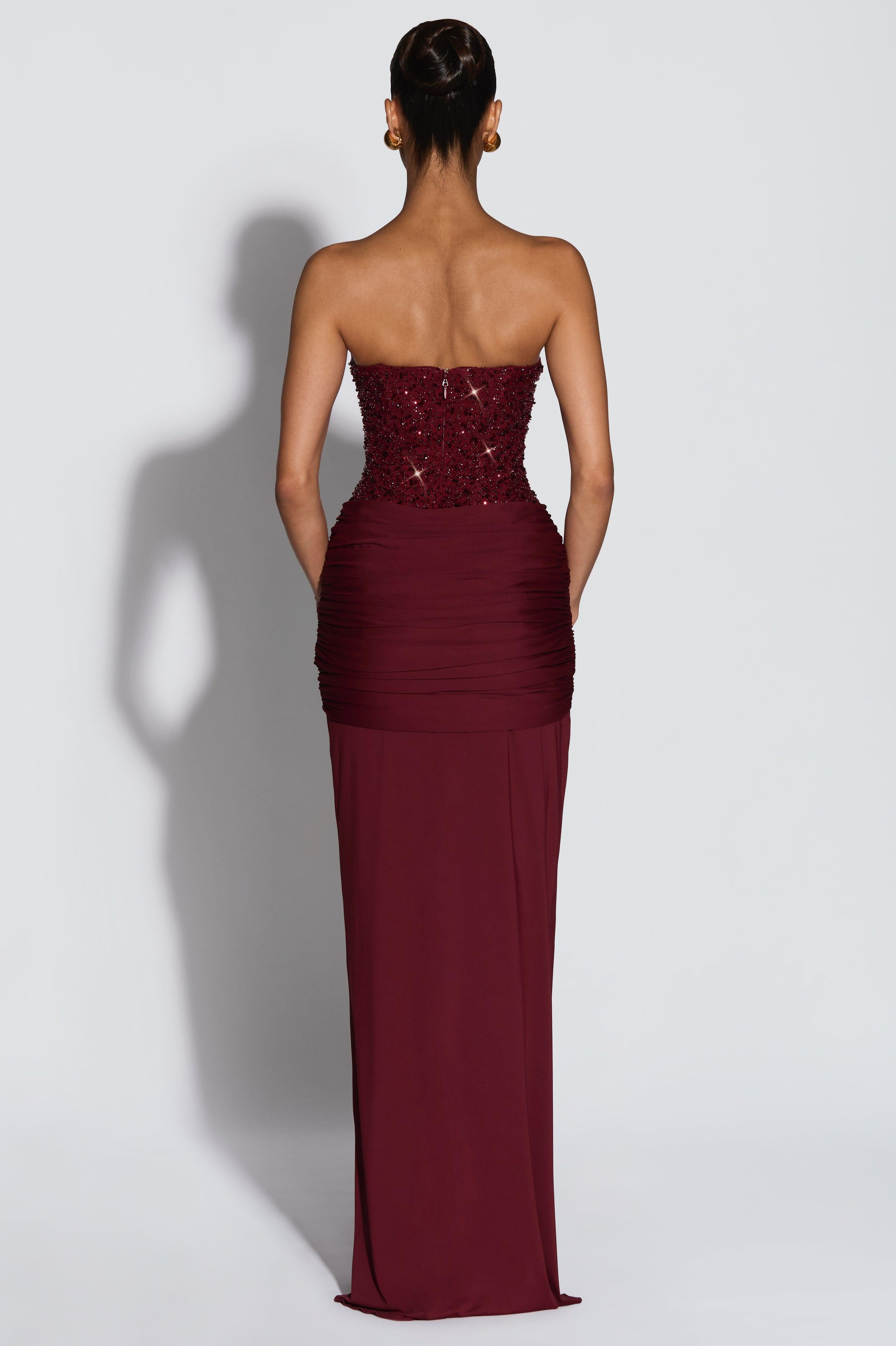 Ada | Sequin Off-Shoulder Sweetheart Maxi Dress
