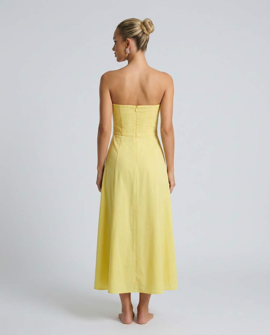 Anne | Romantic Midi with Bustier & A-Line Skirt