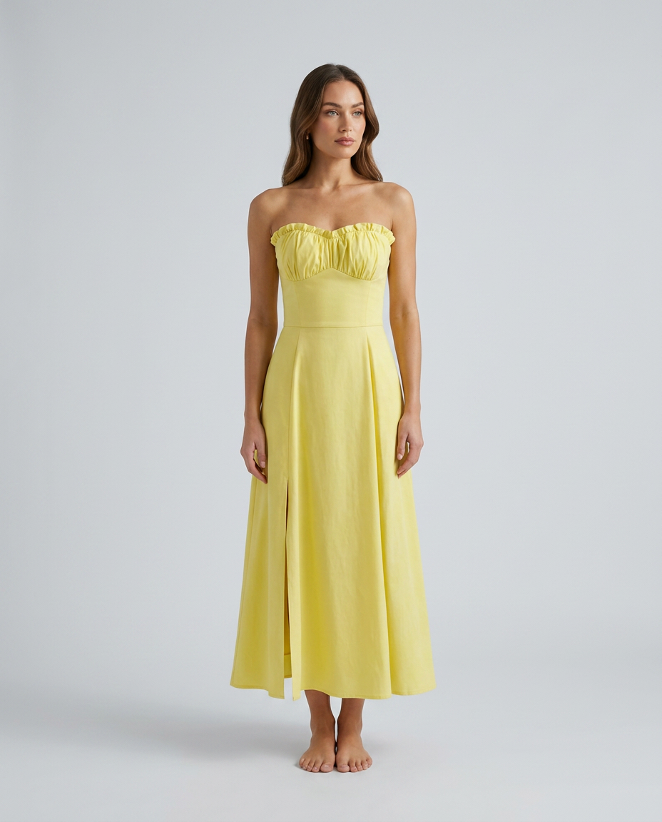 Anne | Romantic Midi with Bustier & A-Line Skirt