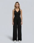 Leanne | Jumpsuit with Cross-Back Detail and Wide-Leg Fit