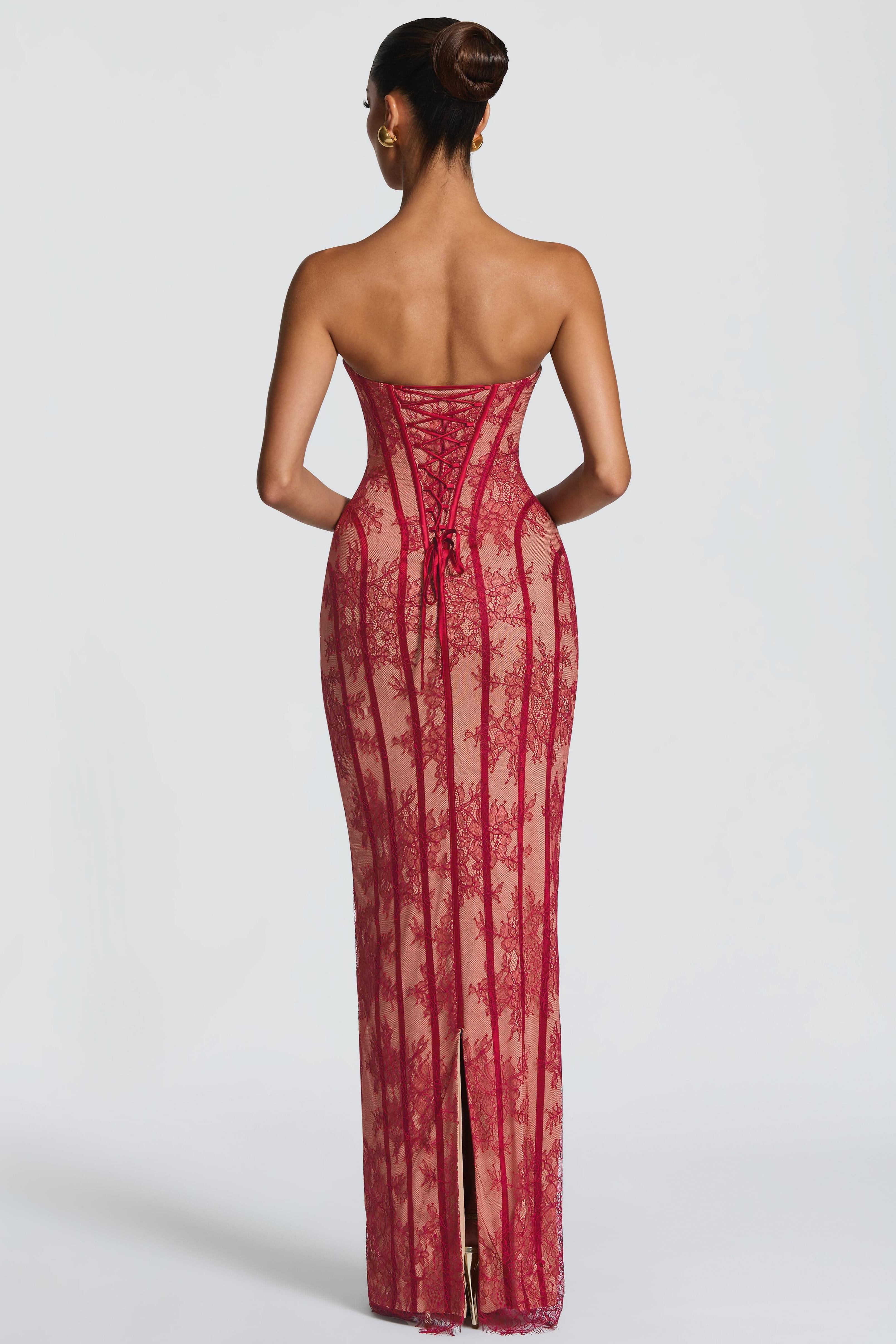 Kira | Off-Shoulder Lace Sweetheart Maxi Dress