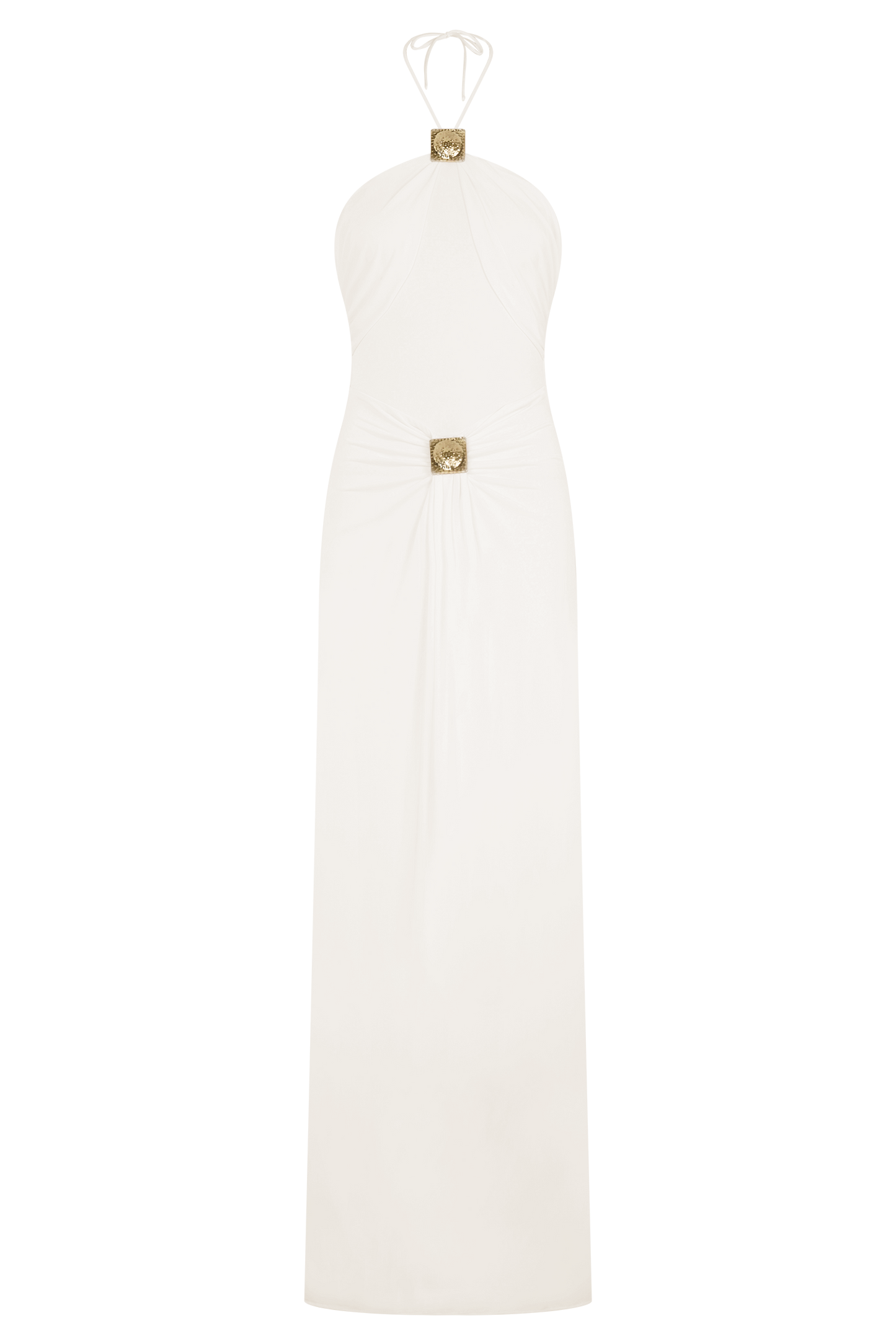 Amara | Metal Detail Halter Neck Maxi Dress