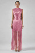 Giselle | Bandage Tassel Sleeveless Maxi Dress