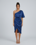 Thea | One-Shoulder Midi Cocktail Dress