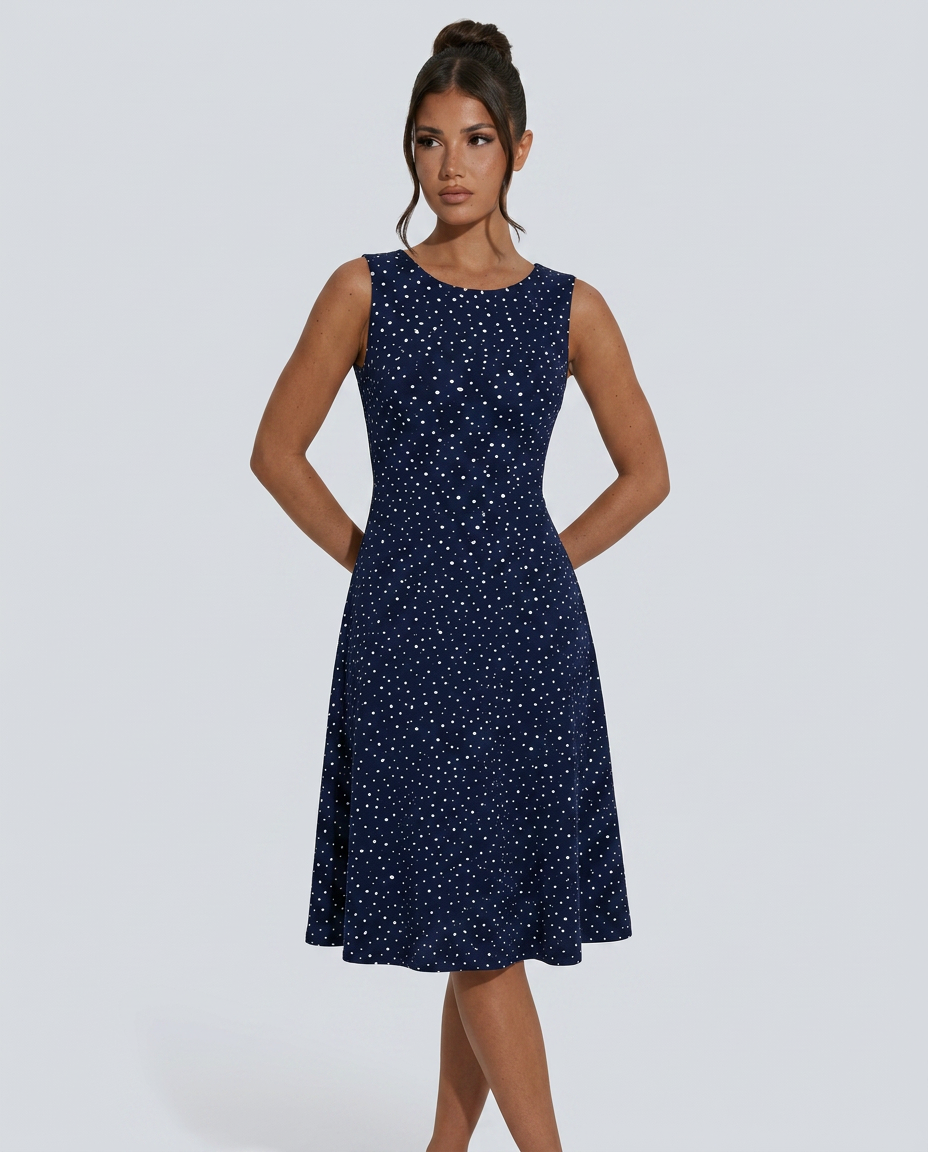 Dotty | Fit & Flare Polka Dot Midi