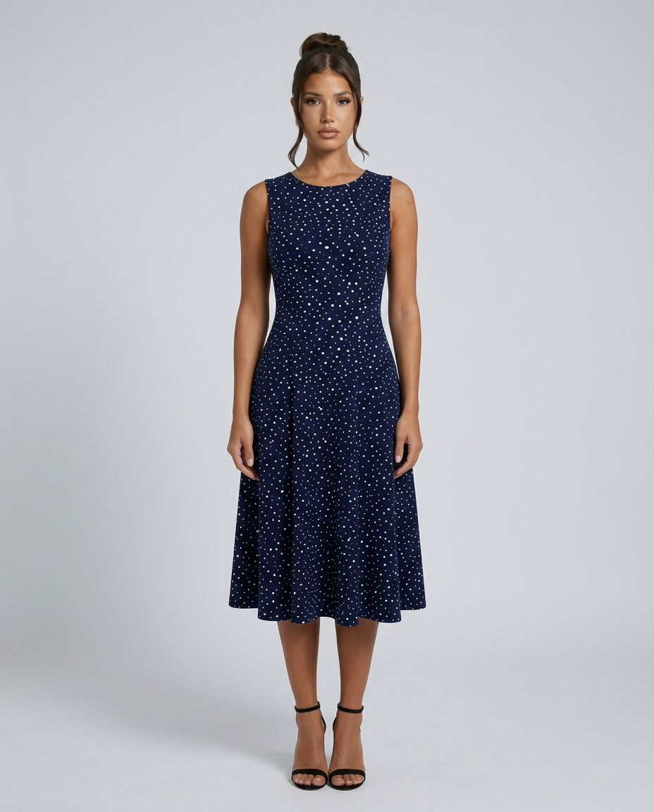 Dotty | Fit & Flare Polka Dot Midi