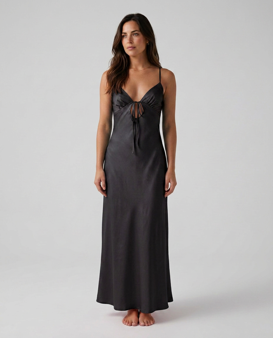 Jadira | Scarf Detail Wedding Guest Maxi Dress