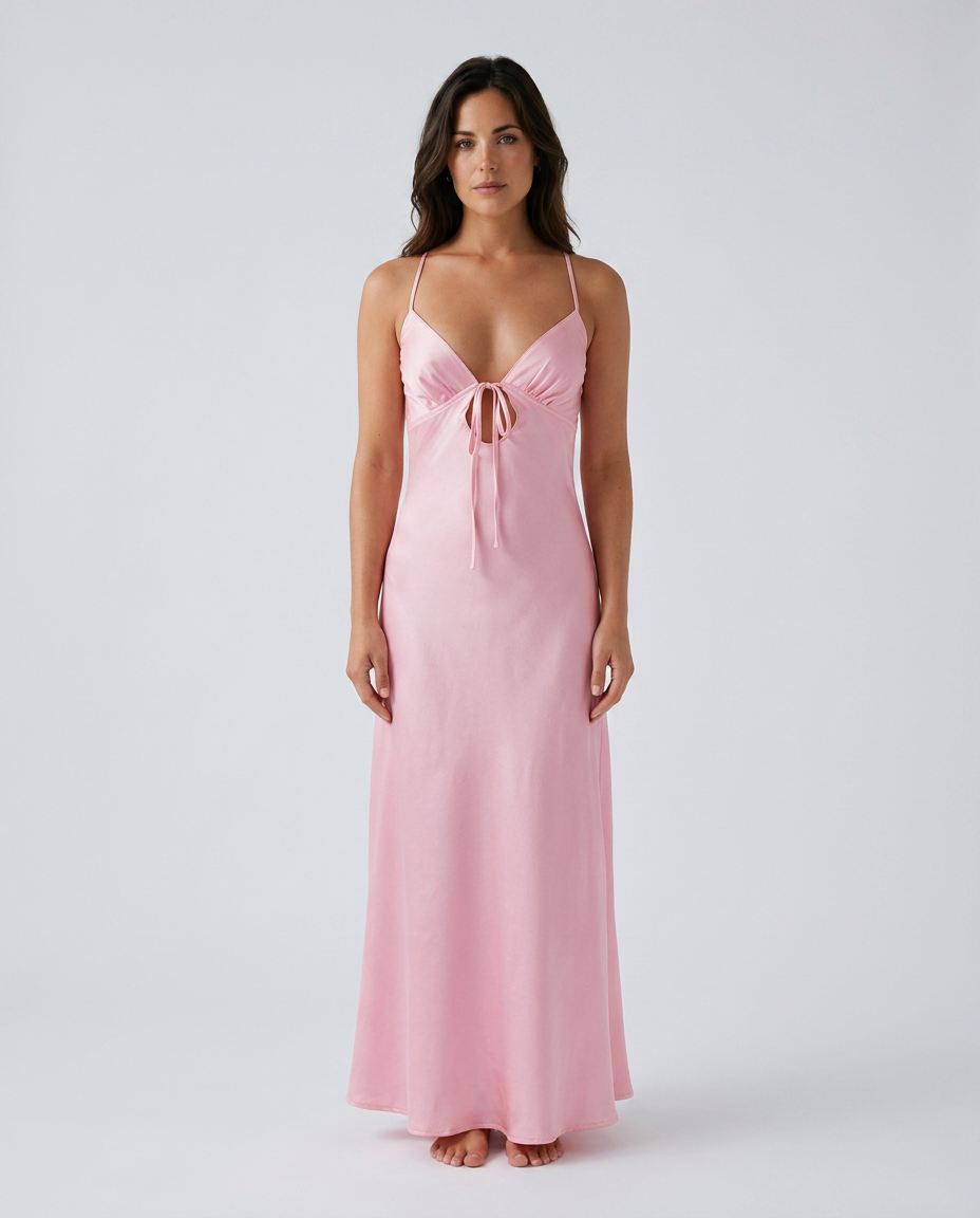 Jadira | Scarf Detail Wedding Guest Maxi Dress