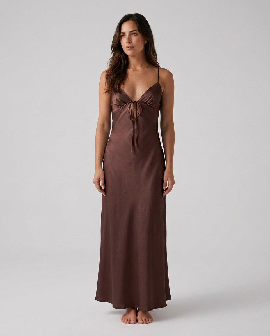 Jadira | Scarf Detail Wedding Guest Maxi Dress