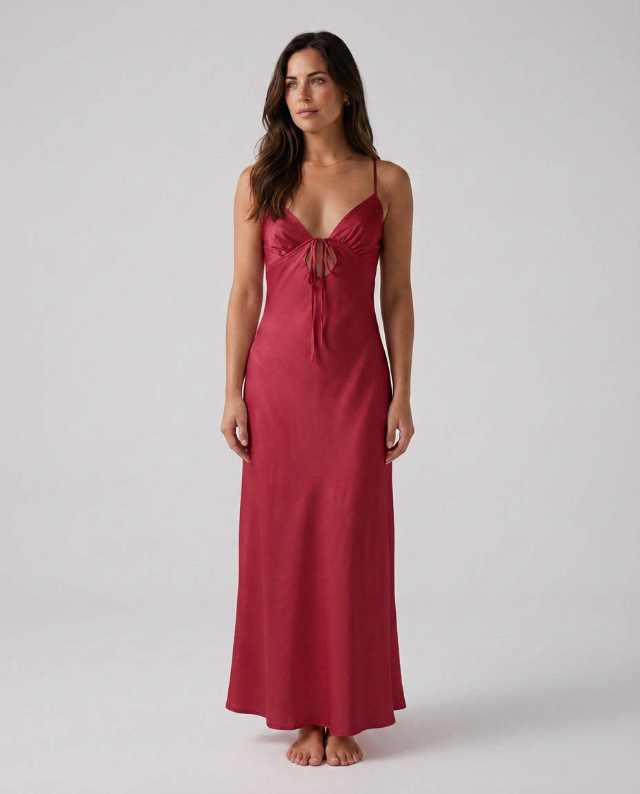 Jadira | Scarf Detail Wedding Guest Maxi Dress