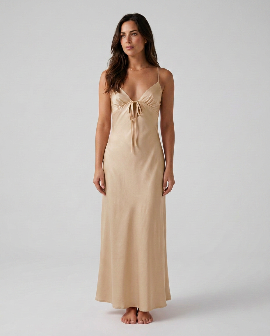 Jadira | Scarf Detail Wedding Guest Maxi Dress