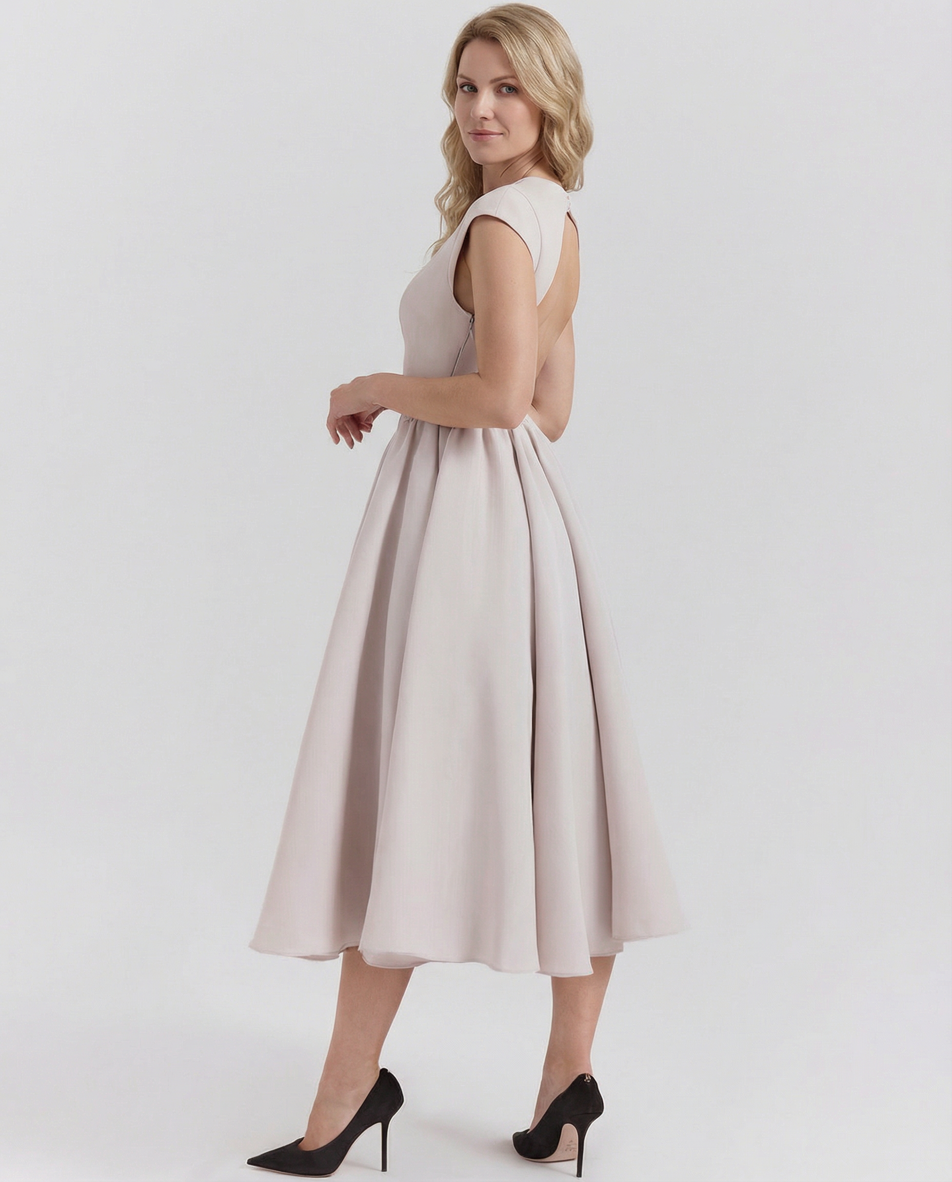 Hazel | Open-Back Midi Dress