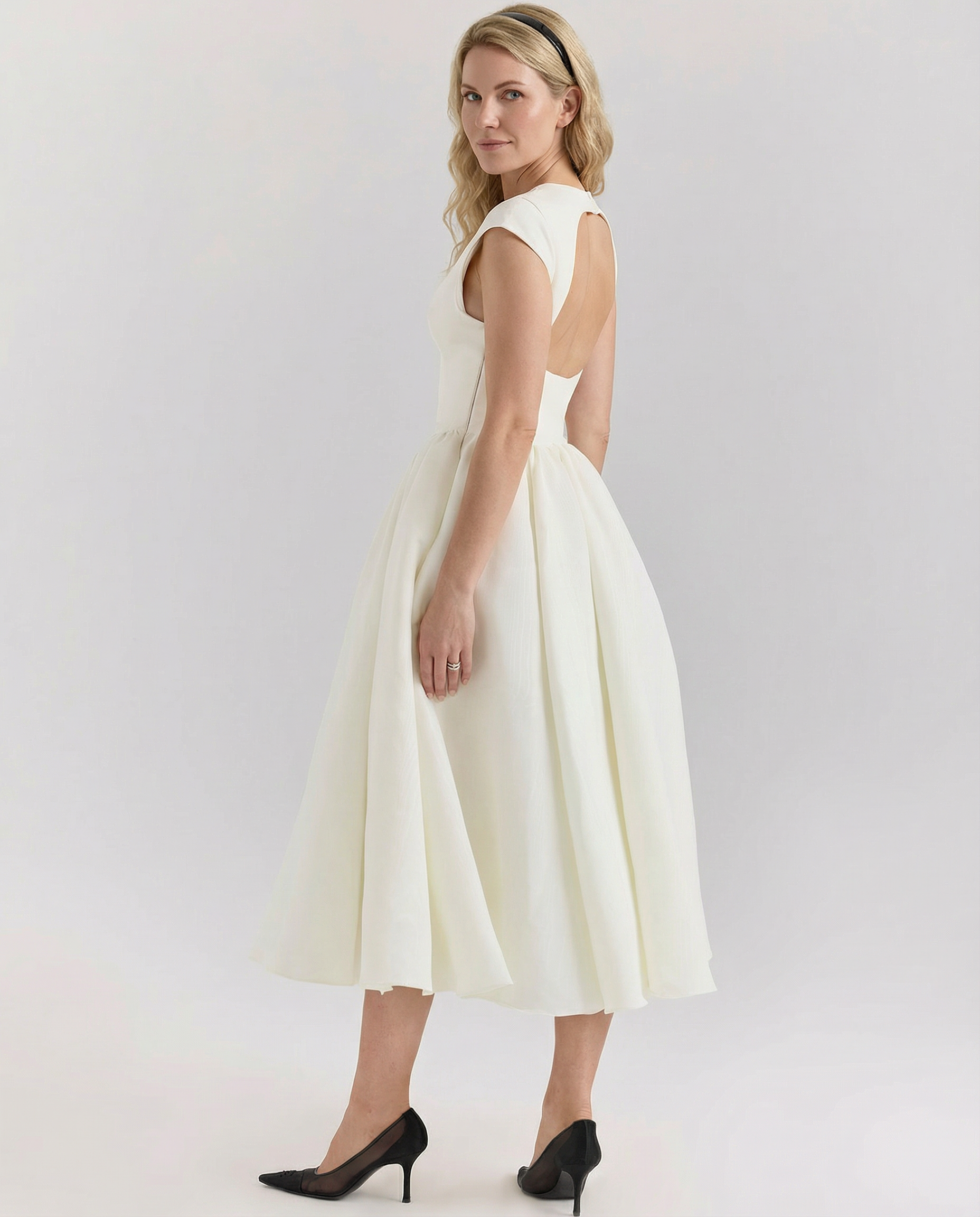 Hazel | Open-Back Midi Dress