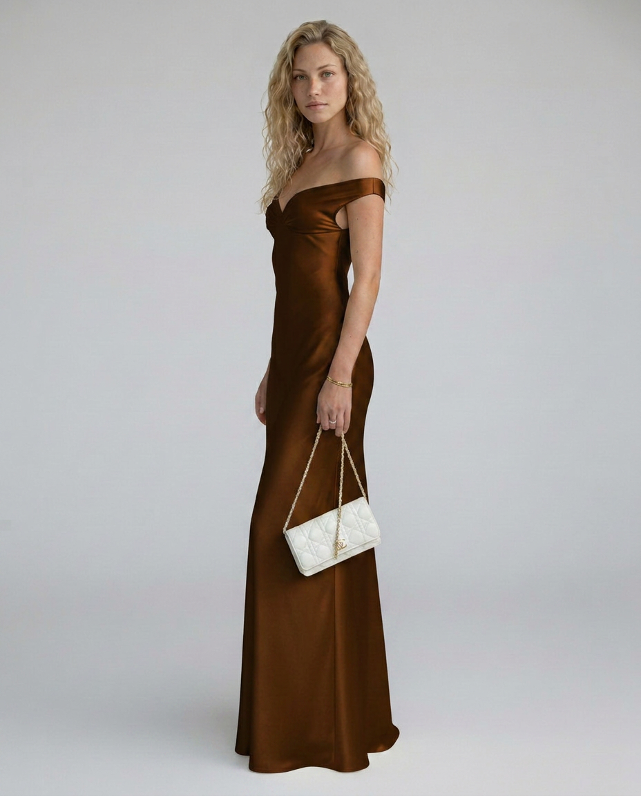Harlow | Off-Shoulder Fitted Maxi Dress