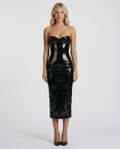 Raelynn | Midi Dress with Patent Finish and Straps