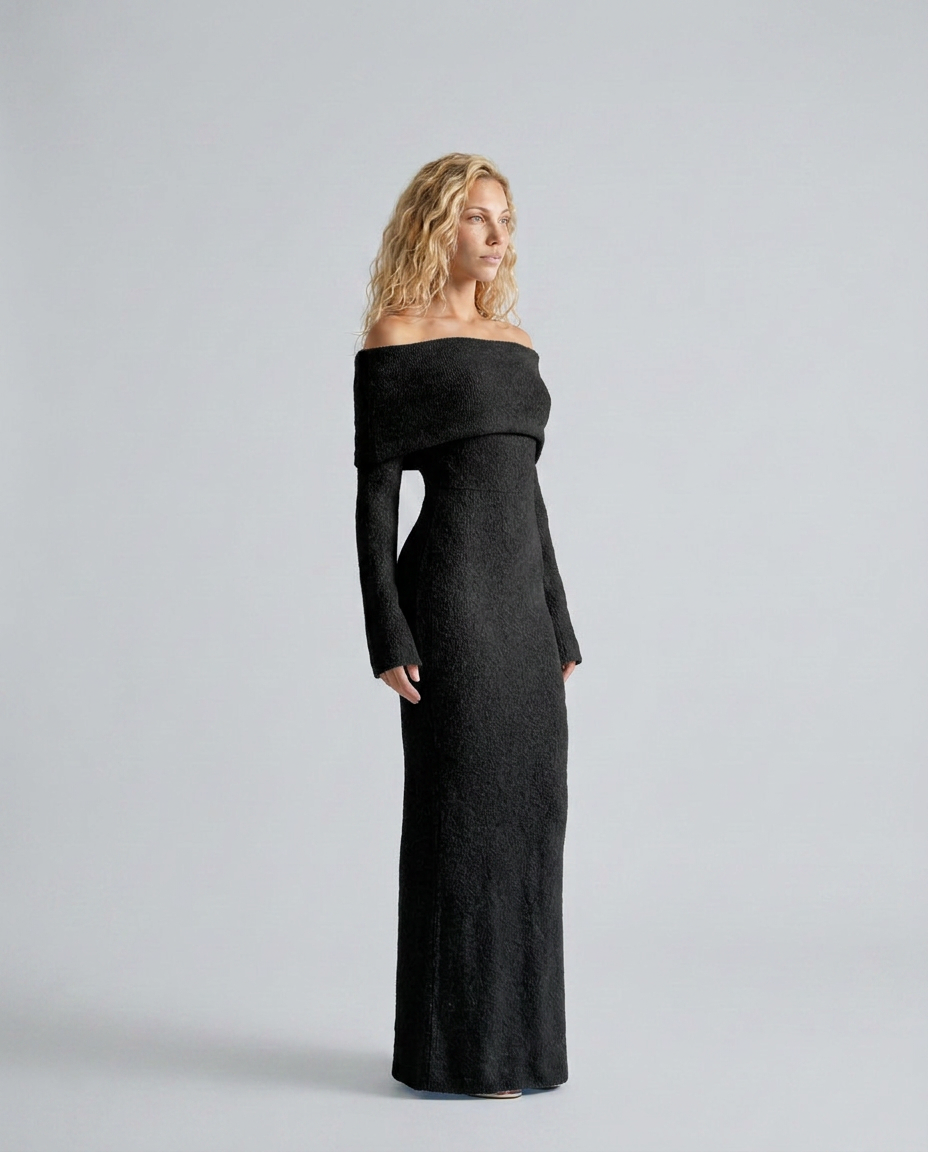 Priya | Off-Shoulder Fitted Maxi Dress