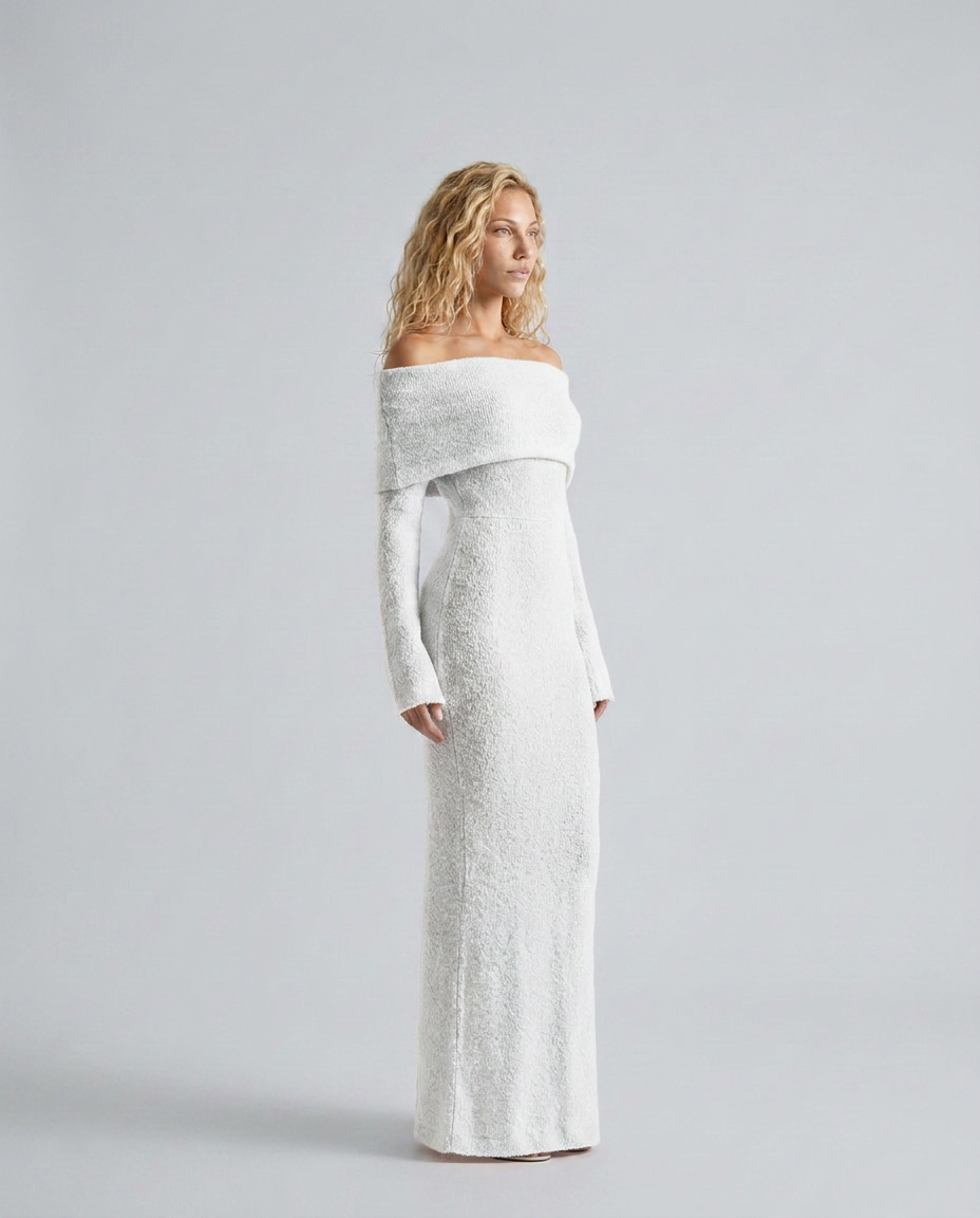 Priya | Off-Shoulder Fitted Maxi Dress