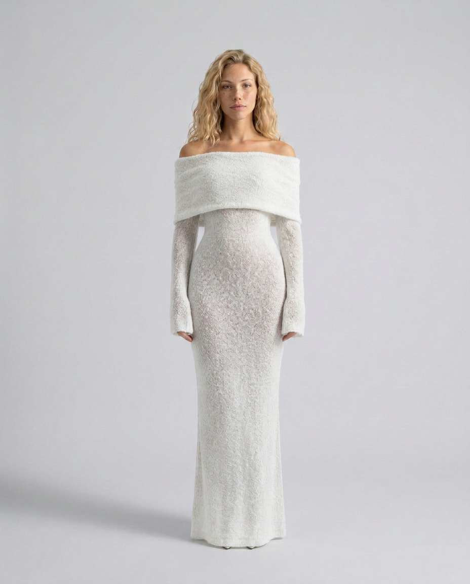 Priya | Off-Shoulder Fitted Maxi Dress